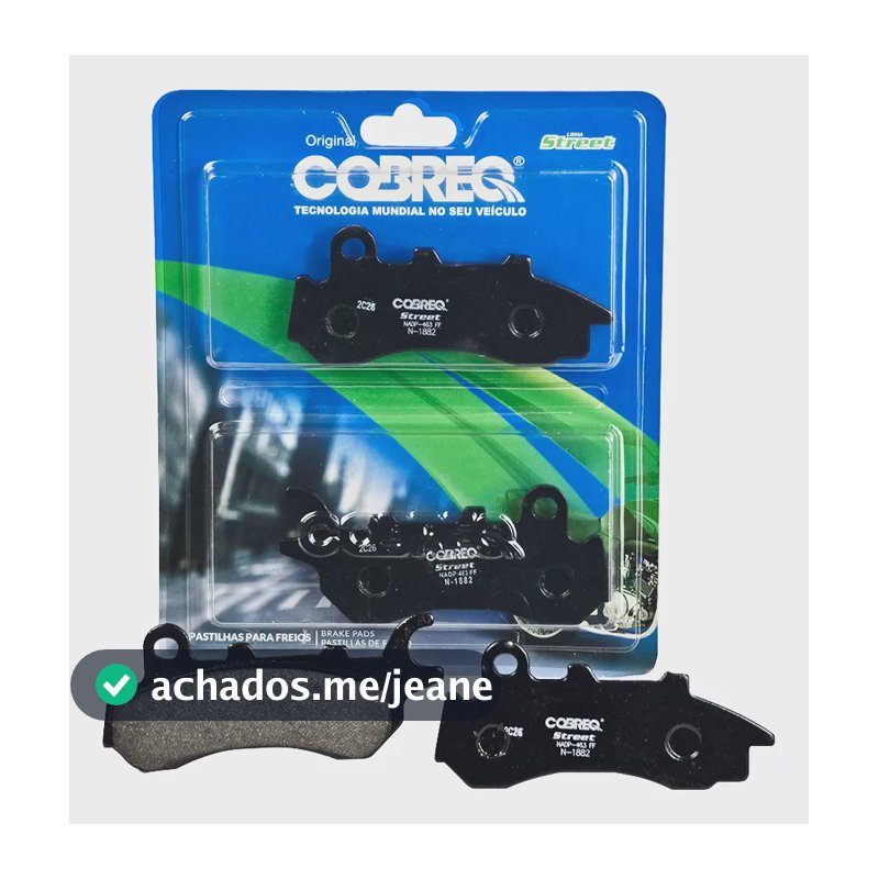 Pastilha Dianteira Cg Fan Cargo Titan 160 2019-2024 Cbs