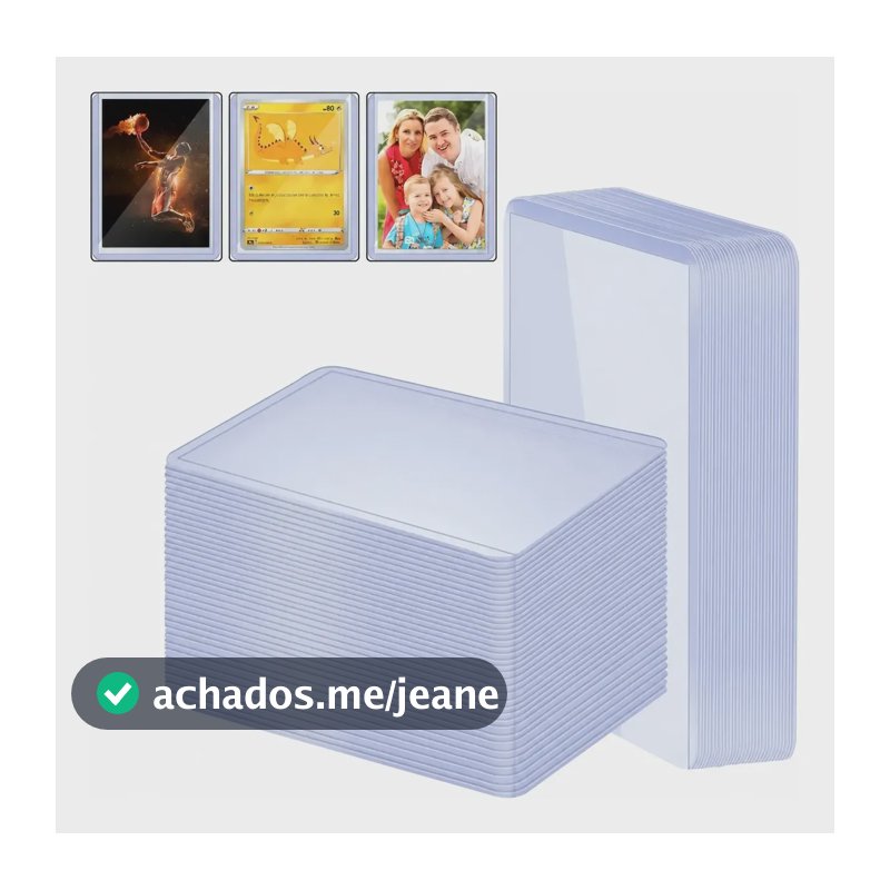 Toploader Padrão 50 Unidades 3x4 Magic Pokemon Yugioh Centra
