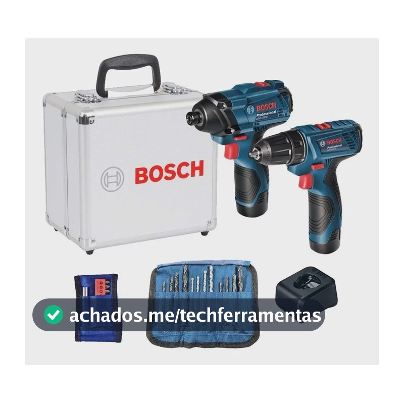 Kit Bosch Parafusadeira e Chave Impacto GSR120-LI + GDR120-LI 23AC