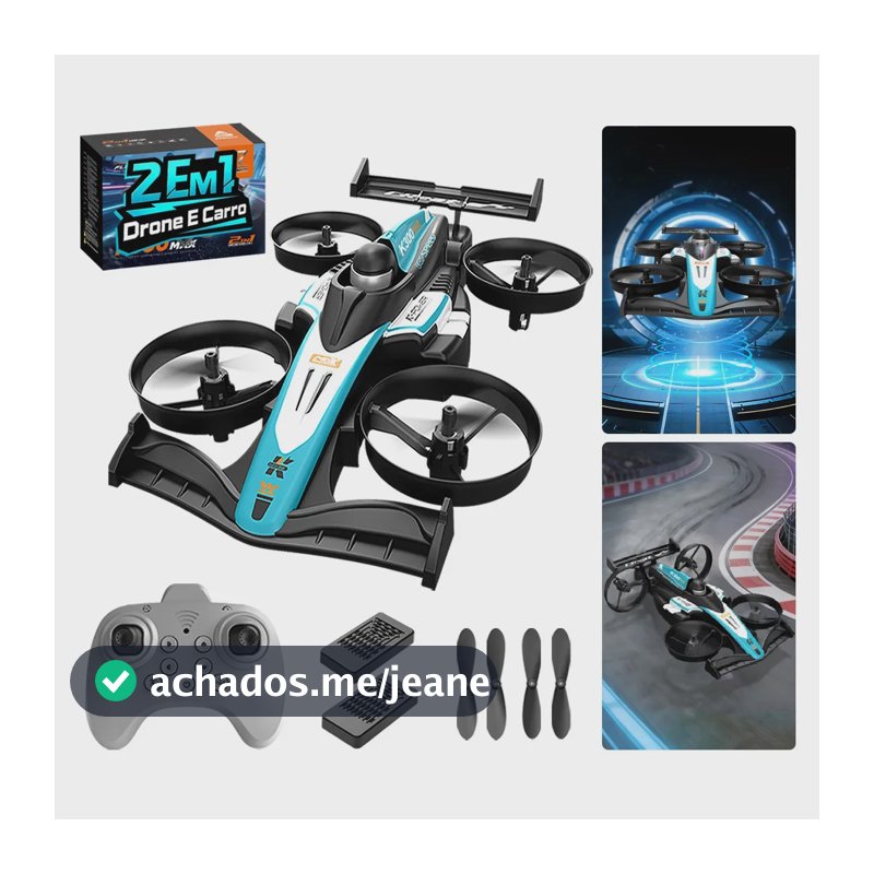 Drift Carrinho De Controle Remoto Rc Drone De Brinquedo 2em1 Com 2 Baterias BevaCat