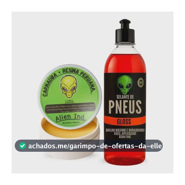 Cera Alien Lataria E Revitalizador Pneu Borracha Carro Moto Vermelho