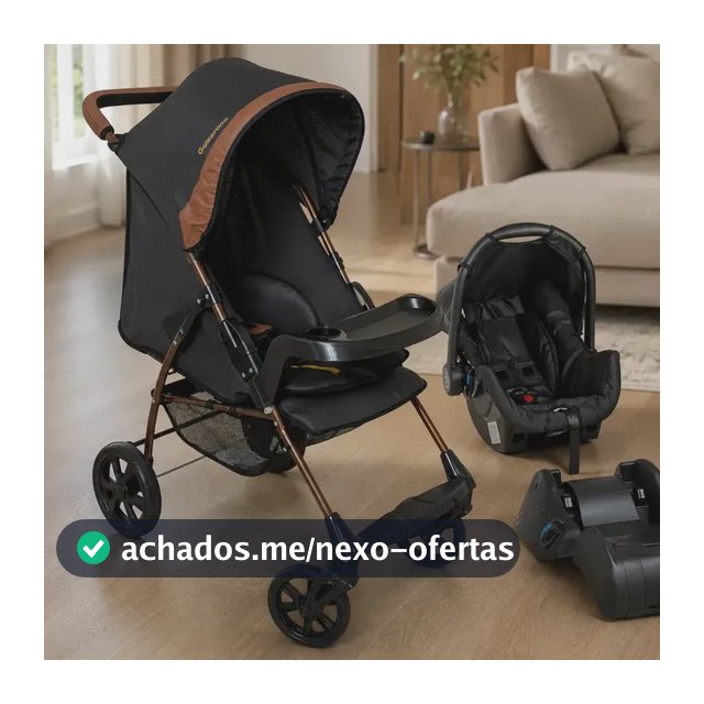 Carrinho de Bebe com Bebe Conforto e Base Galzerano Romano G22 Preto Cobre Carrinho de Bebe Passeio Compacto