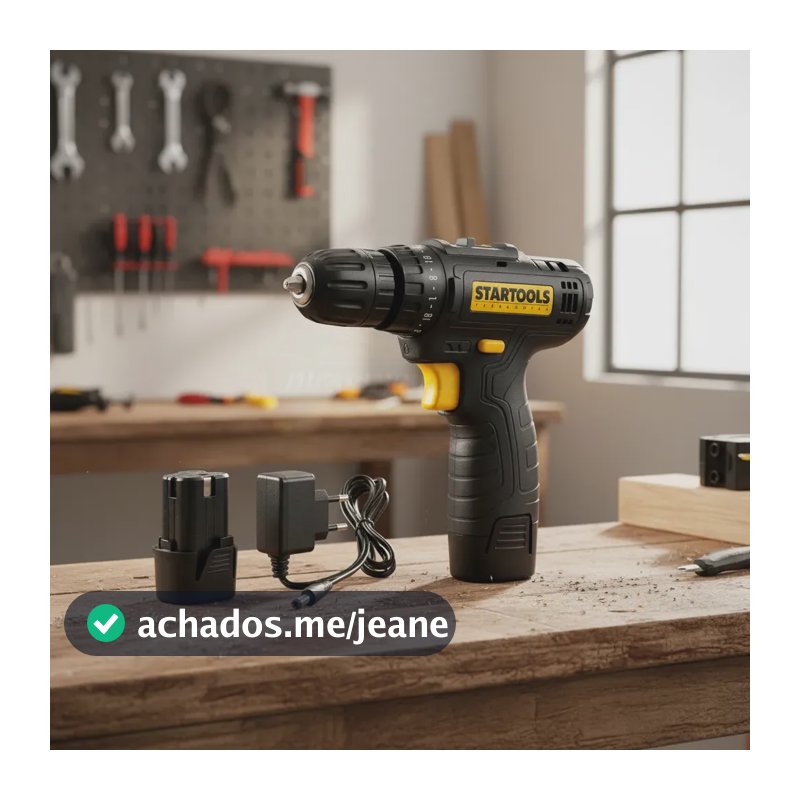 Furadeira Parafusadeira A Bateria 12v Startools Recarregável