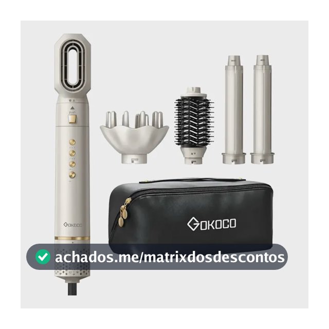 Secador De Cabelo  Gd031 Com 5 Em 1 Escova Hot Air Styler