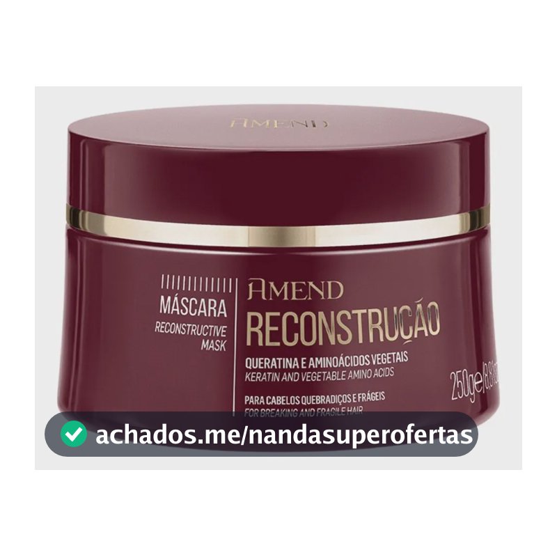 Mascara Amend Reconstrução Capilar Mascaras Essenciais 250g