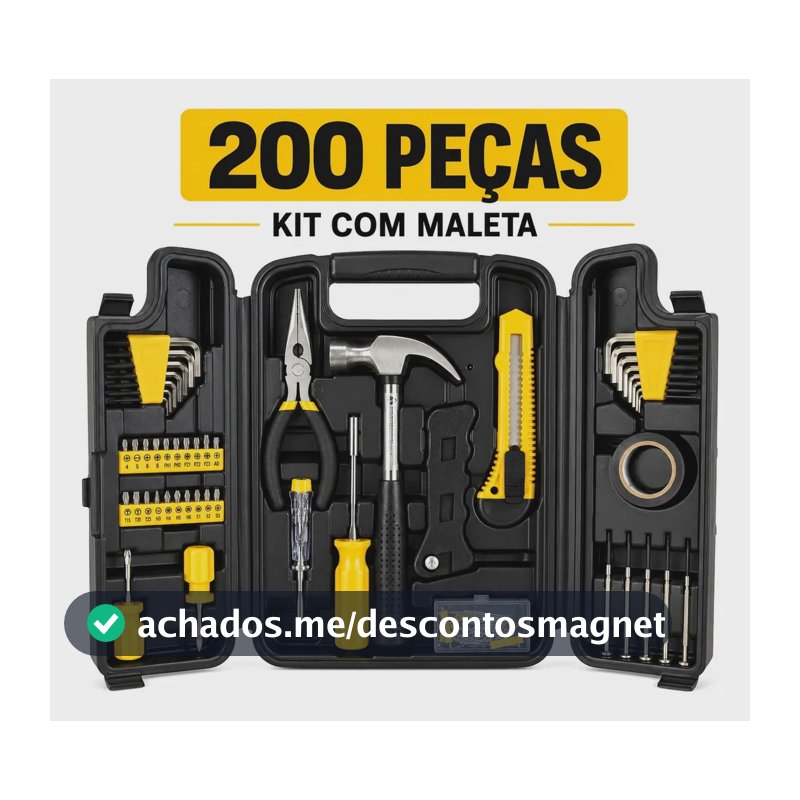 Jogo De Ferramentas 200 Peças - Profissional - Titanium