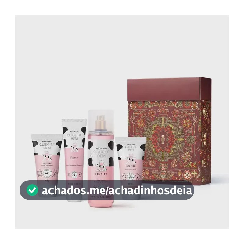 Kit Presente Feminino Cuide-se Bem Deleite (4 Itens)