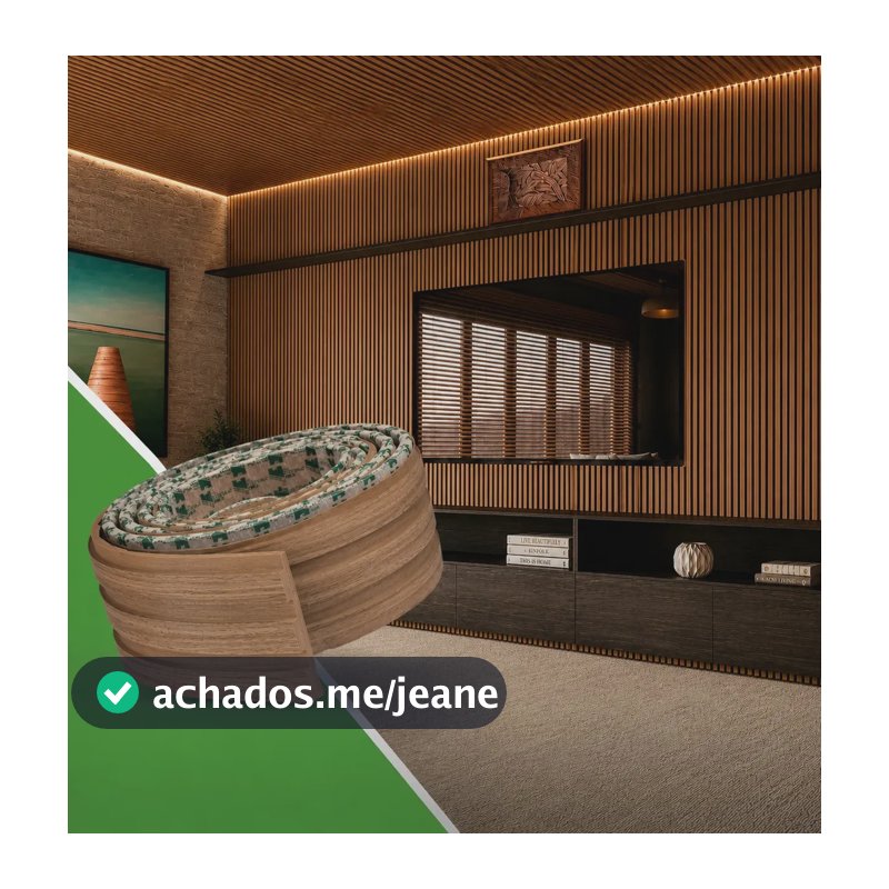 Painel Ripado Laminado EVA – Linha Madeto – 2,5m | Cor Nogueira Natural – Meu Rodapé