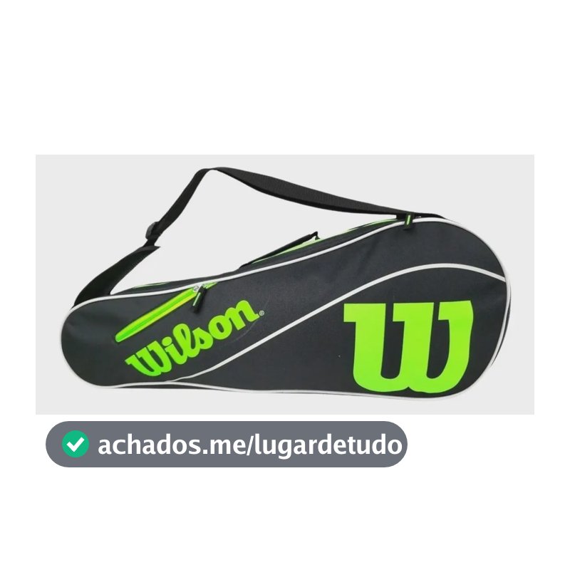 Bolsa De Raquete Wilson Advantage Iii Triple Preta E Verde Black Green