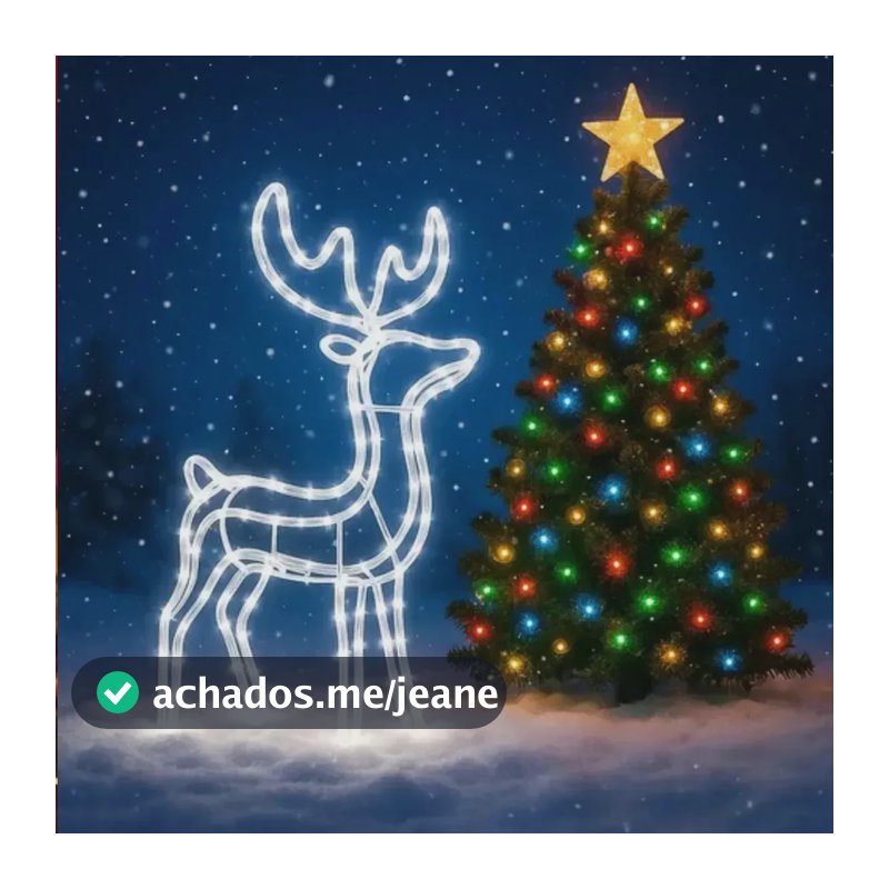 Rena Led Decoracao Natal Luzes Pisca Para Jardim 127v 127v