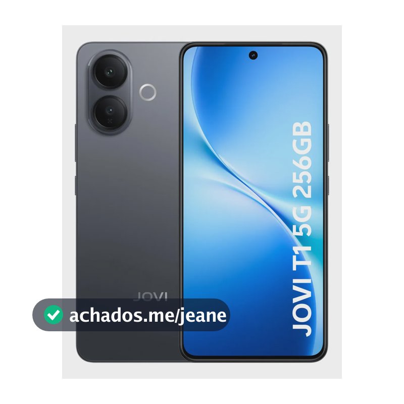 Smartphone JOVI T1 5G 256GB 8GB + 8GB RAM Expansível Bateria 6500mAh Câmera 50MP 4K - Preto Titânio