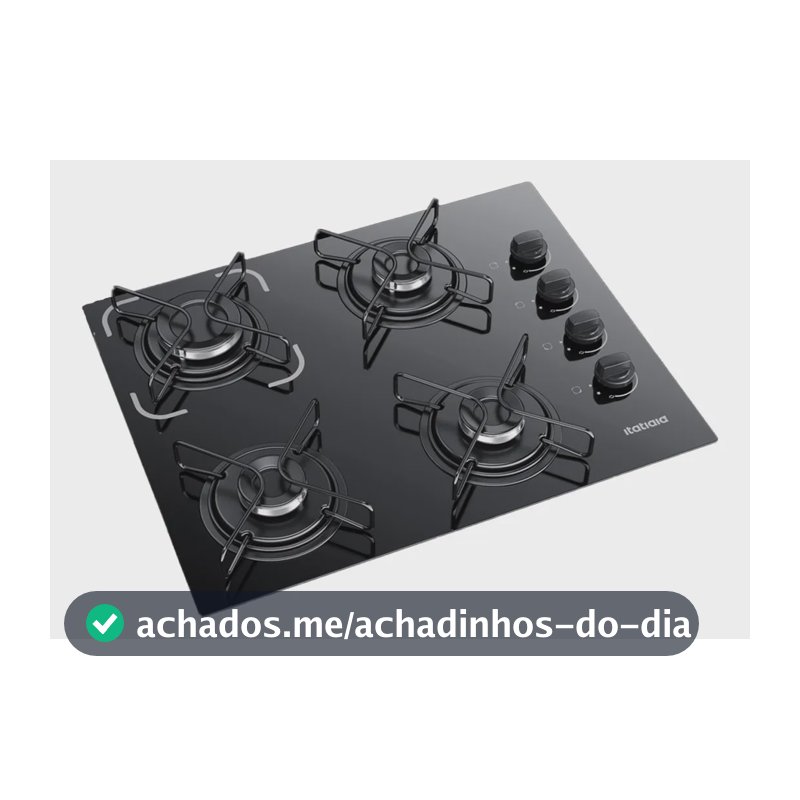 Cooktop Fogão Itatiaia Essencial 4 Bocas Bivolt Preto Preto 127/220v