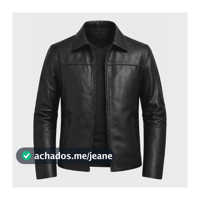 Jaqueta Couro Legítimo Masculina Premium Gola Italiana Slim