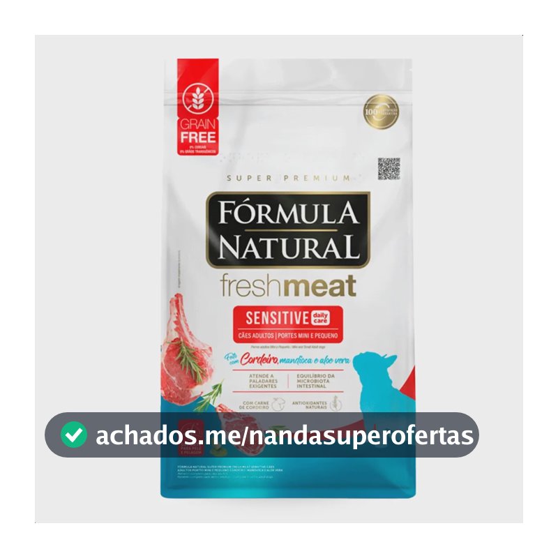 Ração Fórmula Natural Adulto Fresh Meat Sensitive 2,5 Kg