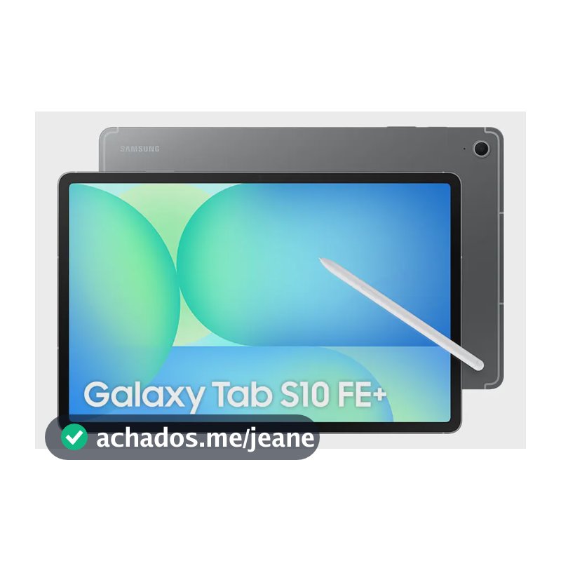 Tablet Samsung Galaxy Tab S10 FE+ 5G, 128GB, 8GB, Tela 13.1" 90Hz, S Pen e Capa Inclusas Cinza