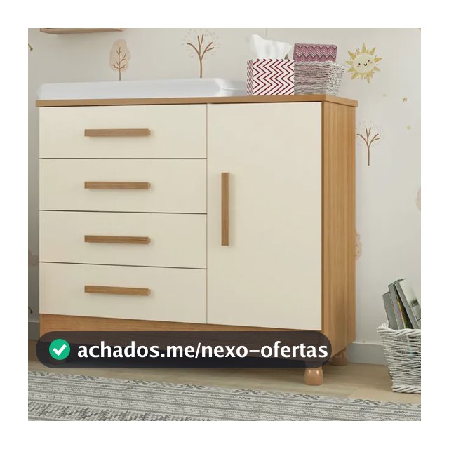 Cômoda Lojas Bela Modular Laqueada 4 Gavetas Cedro-off