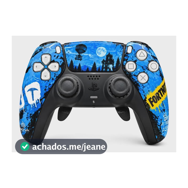 Controle Ps5 Dualsense Original Fortnite 2 Paddles Mouse Pro Azul