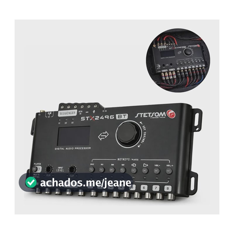 Processador Áudio Stetsom Stx2496 Bt Equalizador Automotivo Preto
