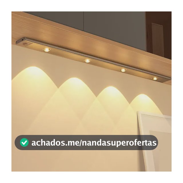 Luminária Barra Led Sensor Movimento Recarregável Armário Branco