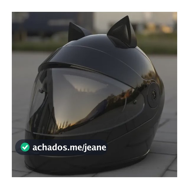 Orelha De Gato Acessório Moto Bike Fixar Capacete Dupla Face
