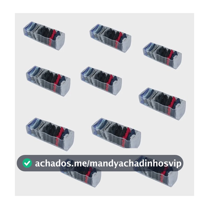Isaplastic Caixa Organizador Gavetas Colmeia PP Kit Dobrável 10 Unidades