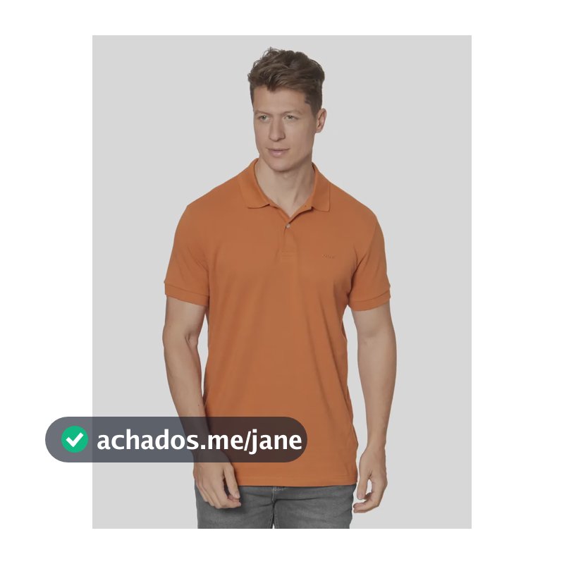 Camisa Polo Colcci Masculino 025.01.03115 Marrom Tuile Apenas Logo Da Marca M Liso