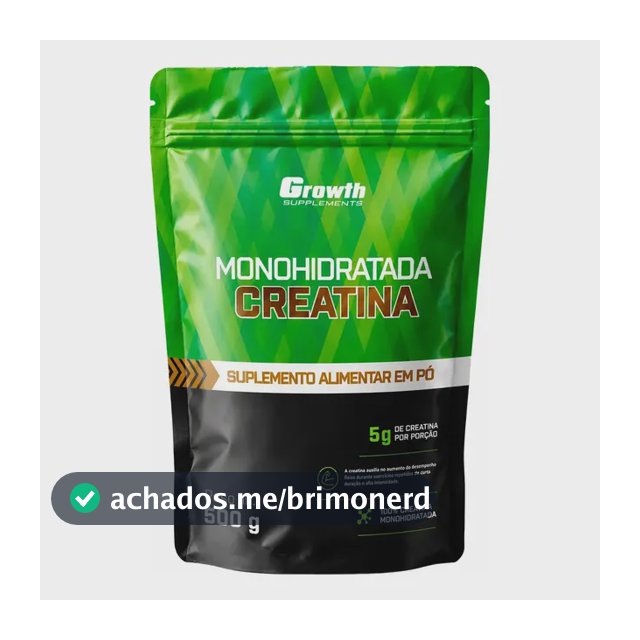 Creatina Monohidratada 500g Pouch - Growth Supplements Sem Sabor