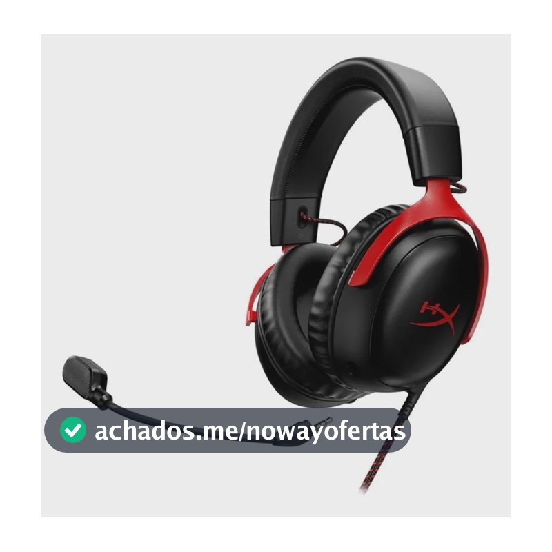 Headset Gamer Hyperx Cloud Iii Preto Vermelho Drivers 53mm