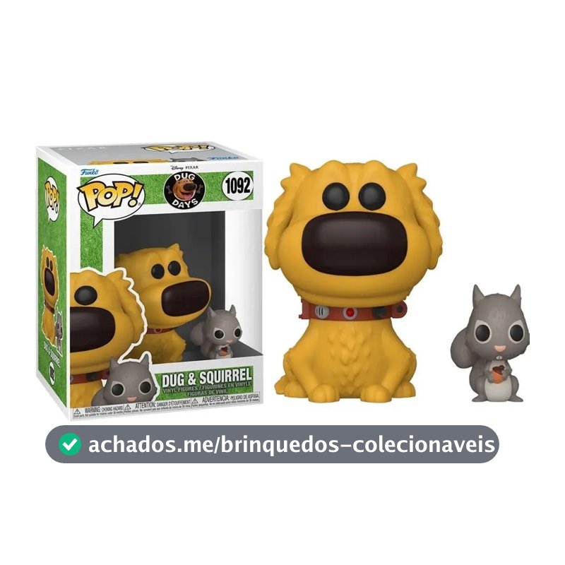 Funko Pop! Disney Dug & Squirrel #1092 Original + Brinde
