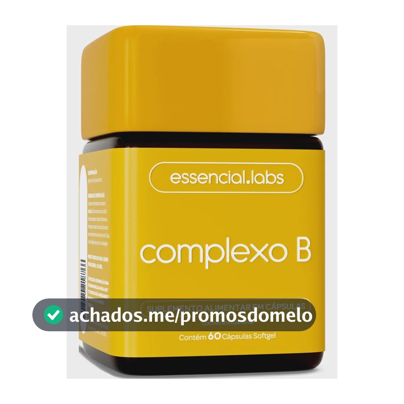 COMPLEXO B - Fórmula com Máxima Concentração e Biodisponibilidade - 60 Cápsulas Softgel