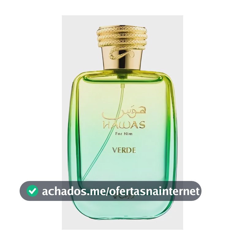 Perfume Rasasi Hawas Verde 100ml Cítrico Fresco Toques Aquáticos