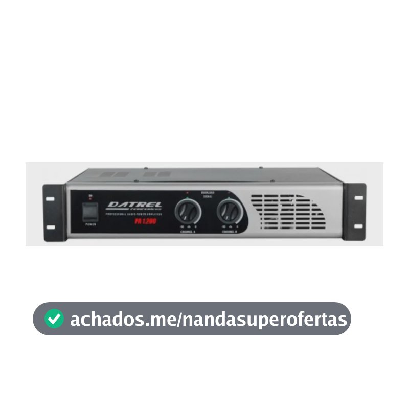Amplificador Potência de Som DATREL 200W 4 OHMS 2 Canais Profissional e Igreja