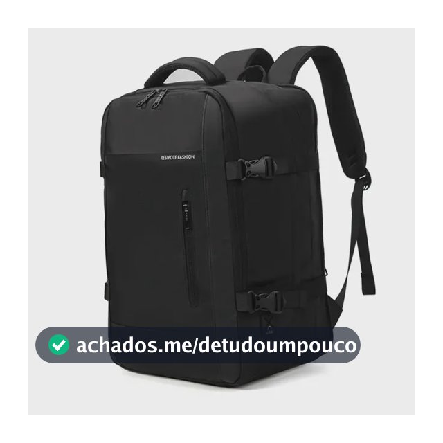 Mochila sem gênero, impermeável, reforçada, com capacidade ampliada de 30-42L, adequada para portátil, viagens diárias, cor preta