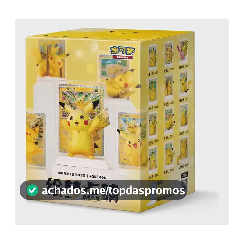 Pokemon Tcg: Blind Box 30 Anos Edicao Pikachu Surpresa Chinês Simplificado
