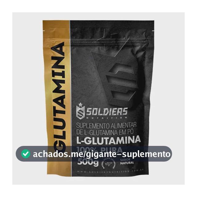 Glutamina 500g suplemento em pó - Soldiers Nutrition