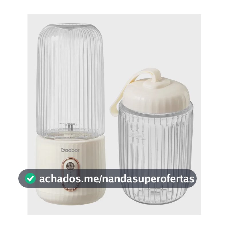 Liquidificador Portátil Pocket Usb 350ml+280ml Branco Bivolt