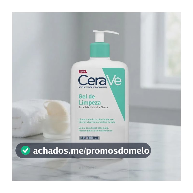 Gel de Limpeza Facial Pele Oleosa 3 Ceramidas e Niacinamida CeraVe 454g