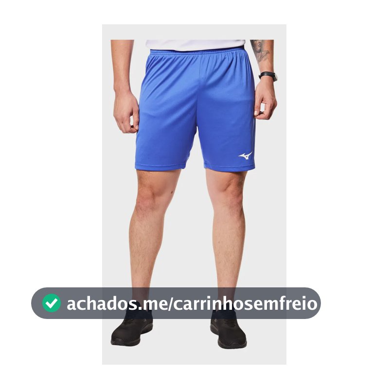 Short Masculino De Futebol I Fabricado Em Poliéster Mizuno Azul Lisa P