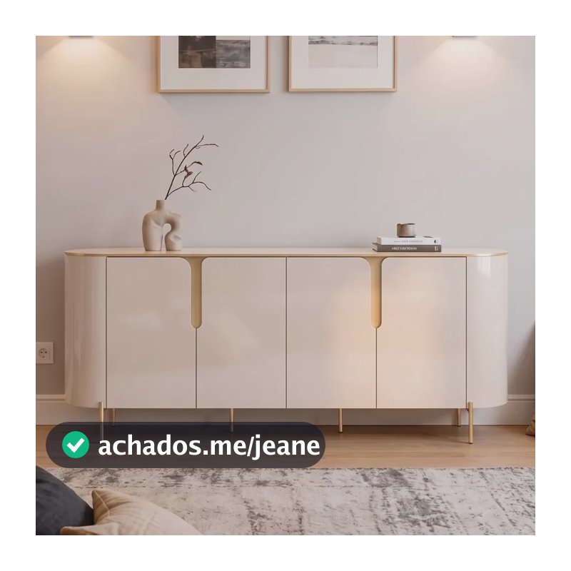 Aparador Buffet Sala Jantar 4 Portas Orgânico Lia Lyam