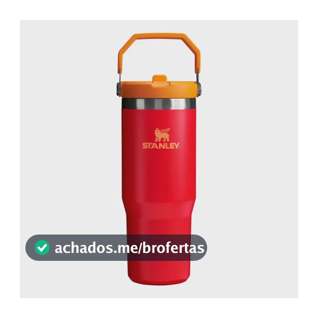 Garrafa Térmica Stanley Tumbler Flip Straw Chili 887ml
