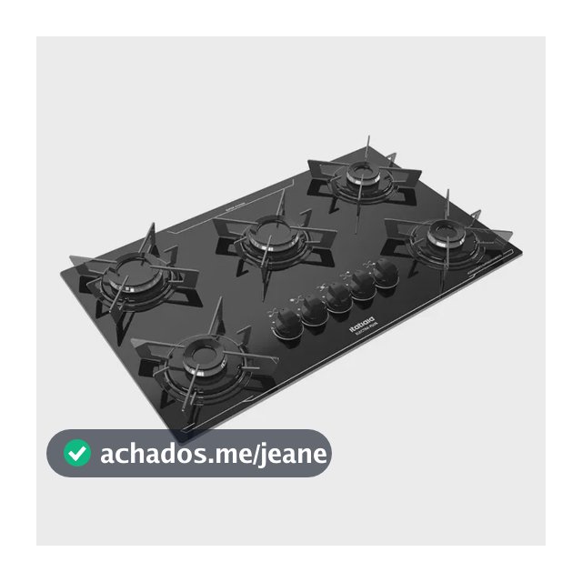 Cooktop Itatiaia Electra Plus 5 Bocas Mesa Vidro Bivolt Preto 127/220v