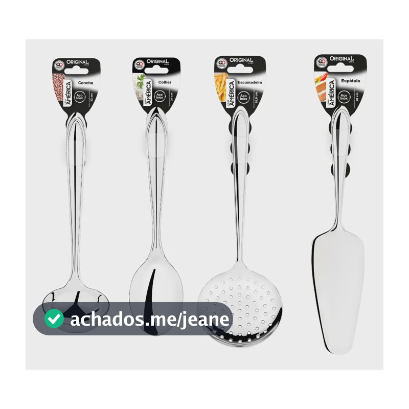 Kit Cozinha 4 Peças Aço Inox