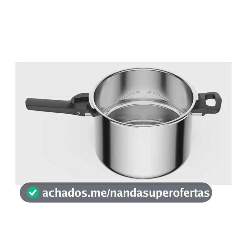 Panela De Pressão Rochedo Trendy Trendy 6 Litros Cinza (aço Inox)