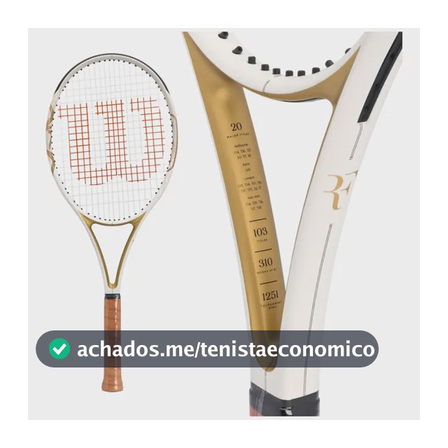 Raquete De Tenis Wilson Roger Federer Edição Limitada Emp L3 Branco/dourado L3