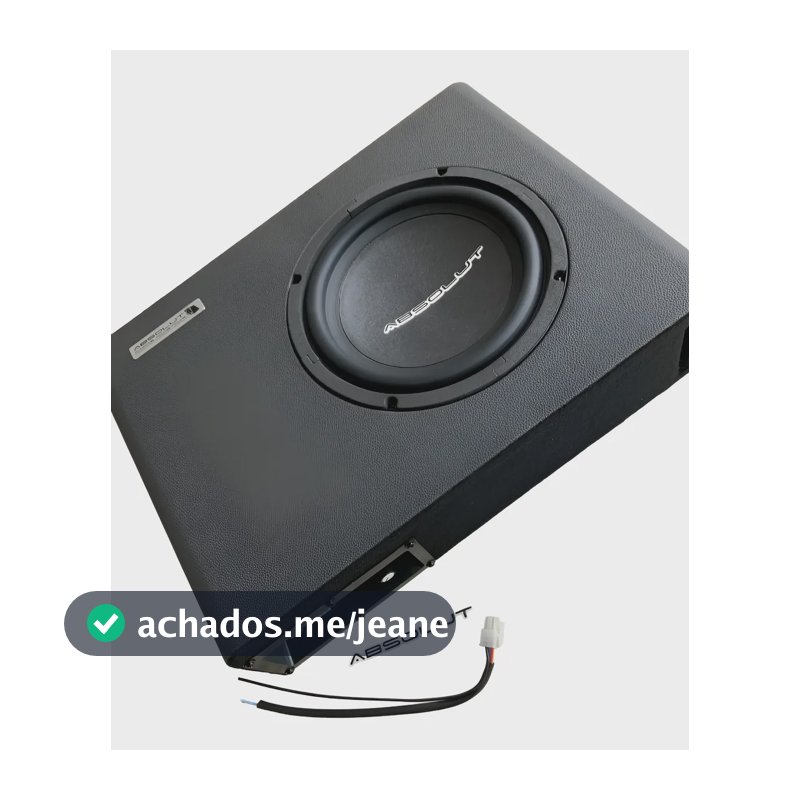 Caixa Som Amplificada Carro Slim Sub 8 Pol - Módulo Embutido