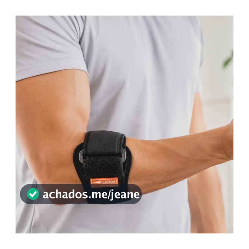 Cinta Tennis Elbow Cotovelo Tensor Ajustavel Epicondilite Único Preto