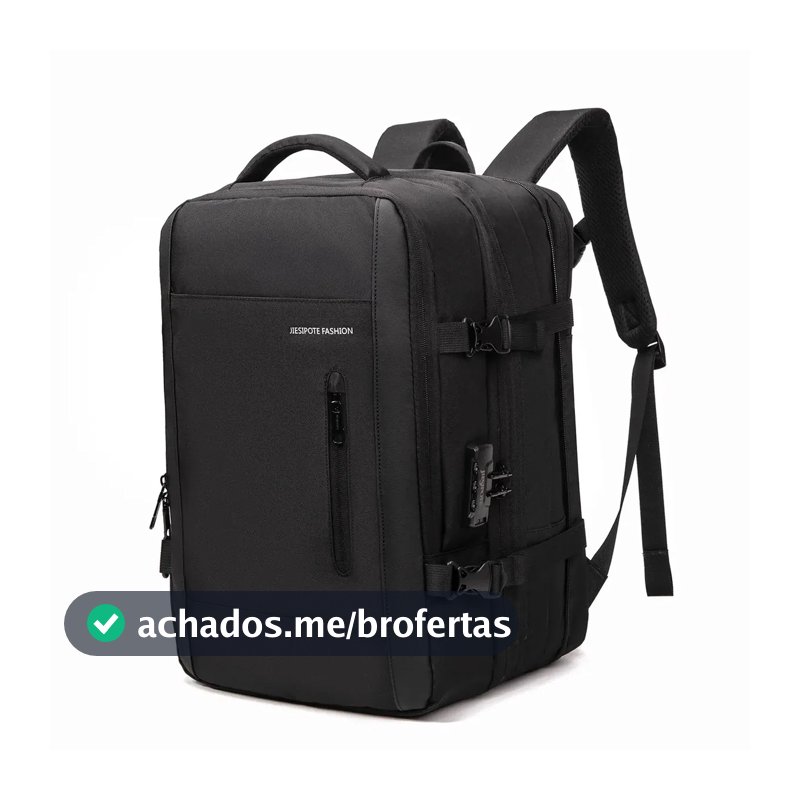 Mochila Para Notebook Impermeável com Porta USB e Senha Para Homem