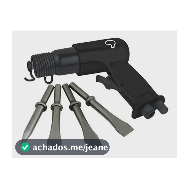 Martelete Pneumatico Rebarbador Com 4 Ponteiras - Potente Cor Preto PNW150MT