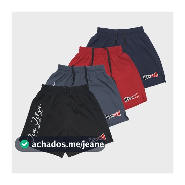 Kit 4 Shorts Bermuda Nogi Jiu Jitsu Treino Mma Academia Luta