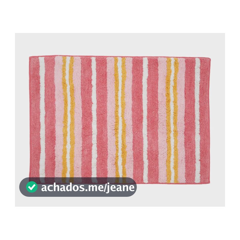 Tapete De Banheiro Artesanal Em Algodão Trya Colorido